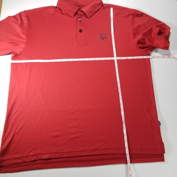 Straight Down Performance Cypress Point Golf Club Polo Size XL Men Red - Picture 8 of 11